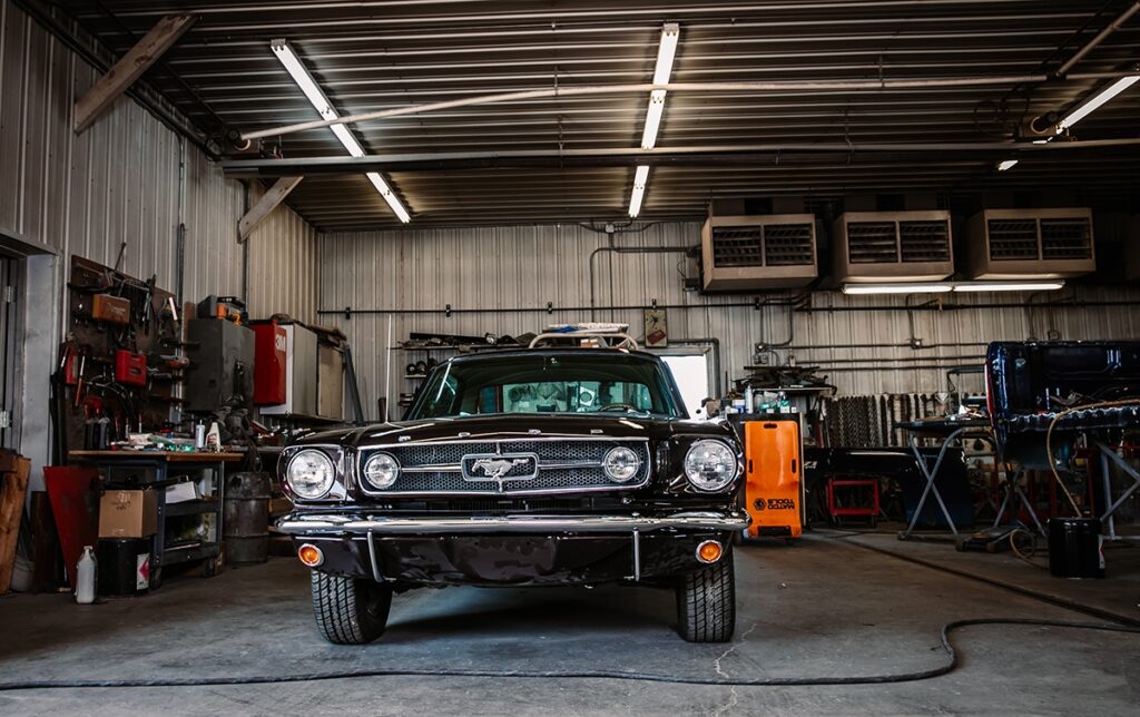 Ford Mustang in Everett's Body Shop